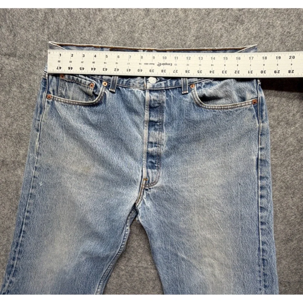 Vintage Levis 501XX Jeans Mens 40x36 Light Wash Straight Leg Button Fly USA 90s